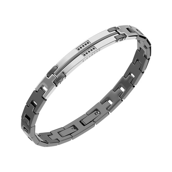 Bracciale John Richmond Uomo in Titanio 0.10 Ct JRCB06BW - JRCB06BW